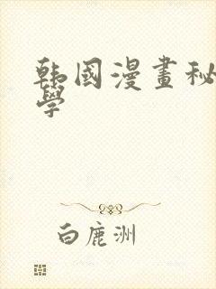 韩国漫画秘密教学