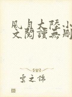 风月大陆小说全文阅读无删减封面