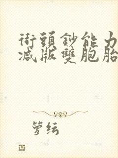 街头钞能力无删减版双胞胎