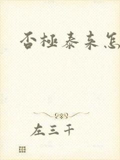否极泰来怎么读封面