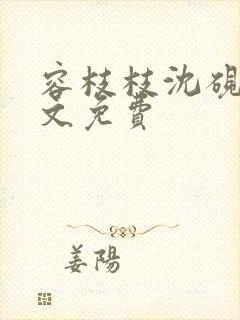 容枝枝沈砚书全文免费