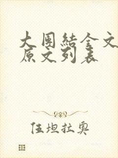 大团结全文阅读原文列表封面
