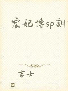 宸妃传sp训诫封面