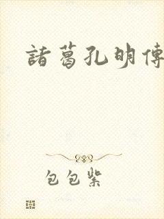 诸葛孔明传封面