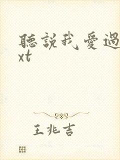 听说我爱过你txt封面