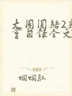 大团圆结2亲情会目录全文阅读视频封面