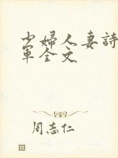 少妇人妻诗雨小军全文