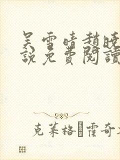吴雪晴赵晓东小说免费阅读