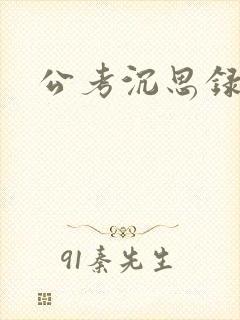 公考沉思录