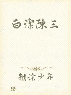 白洁陈三封面