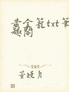 黄金笼txt笔趣阁