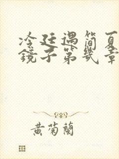 冷廷遇简夏对着镜子第几章封面