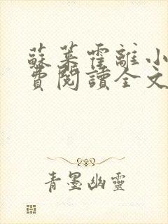 苏莱霍离小说免费阅读全文