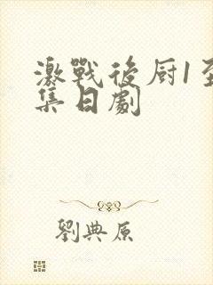 激战后厨1至5集日剧