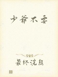 少爷不要