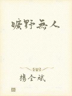 旷野无人封面