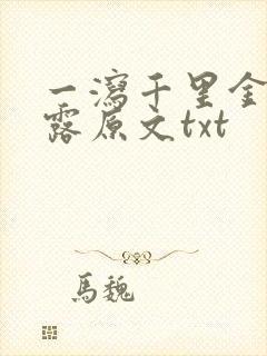 一泻千里金银花露原文txt