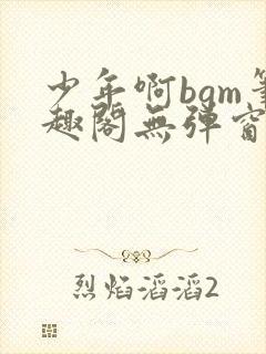少年啊bgm笔趣阁无弹窗免费