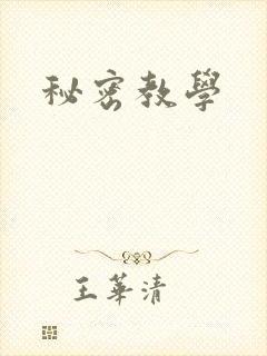 秘密教学封面