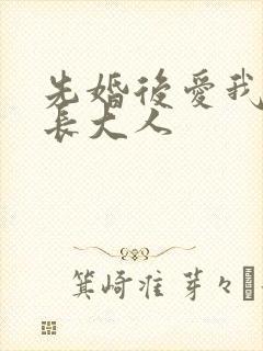 先婚后爱我的市长大人