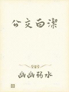 公交白洁封面