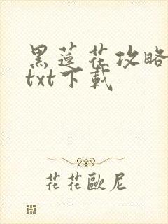 黑莲花攻略手册txt下载