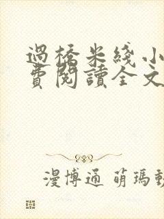 过桥米线小说免费阅读全文封面