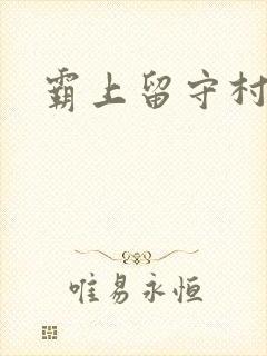 霸上留守村妇封面