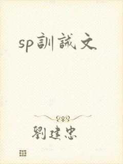 sp训诫文封面