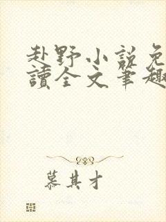 赴野小说免费阅读全文笔趣阁