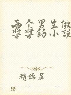 两个男生做酿酿酱酱的小说