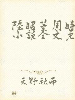 陆昭菱周时阅的小说全文免费阅读