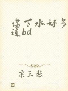 你下水好多下水道bd封面