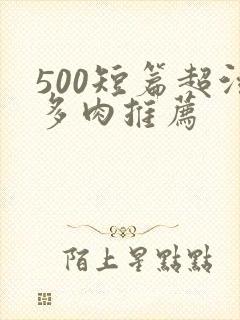 500短篇超污多肉推荐