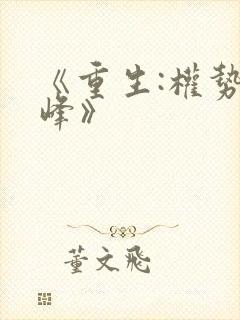 《重生:权势巅峰》