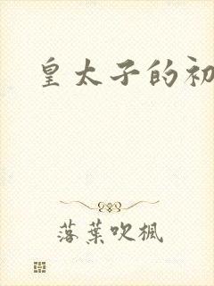 皇太子的初恋