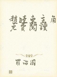赵晓东主角小说免费阅读