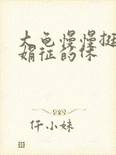 大龟慢慢挺进张娟征的休
