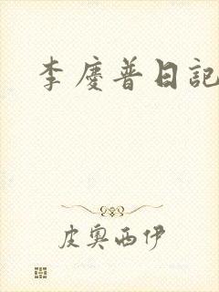 李庆普日记封面