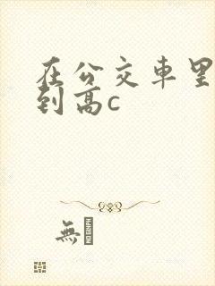 在公交车里c弄到高c