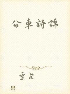 公车诗锦封面