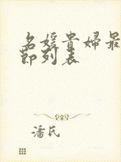 名媛贵妇最新章节列表