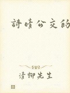 诗晴公交的小说