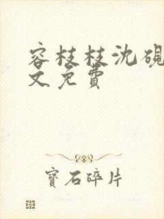 容枝枝沈砚书全文免费