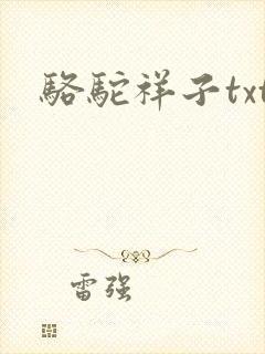 骆驼祥子txt