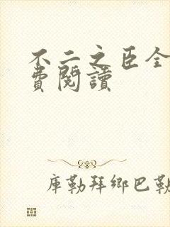 不二之臣全文免费阅读