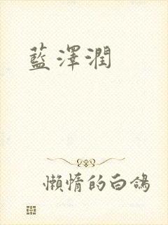 蓝沢润封面