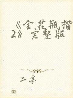 《金花瓶楷梅花2》完整版封面