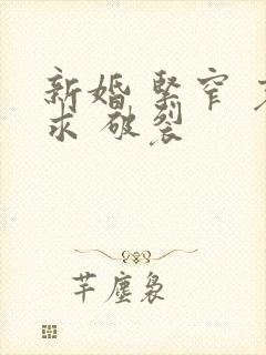 新婚 紧窄 哀求 破裂封面