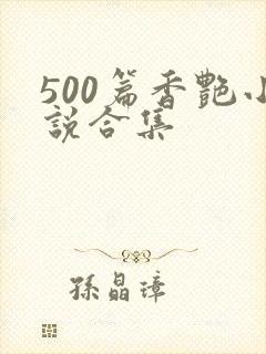500篇香艳小说合集封面